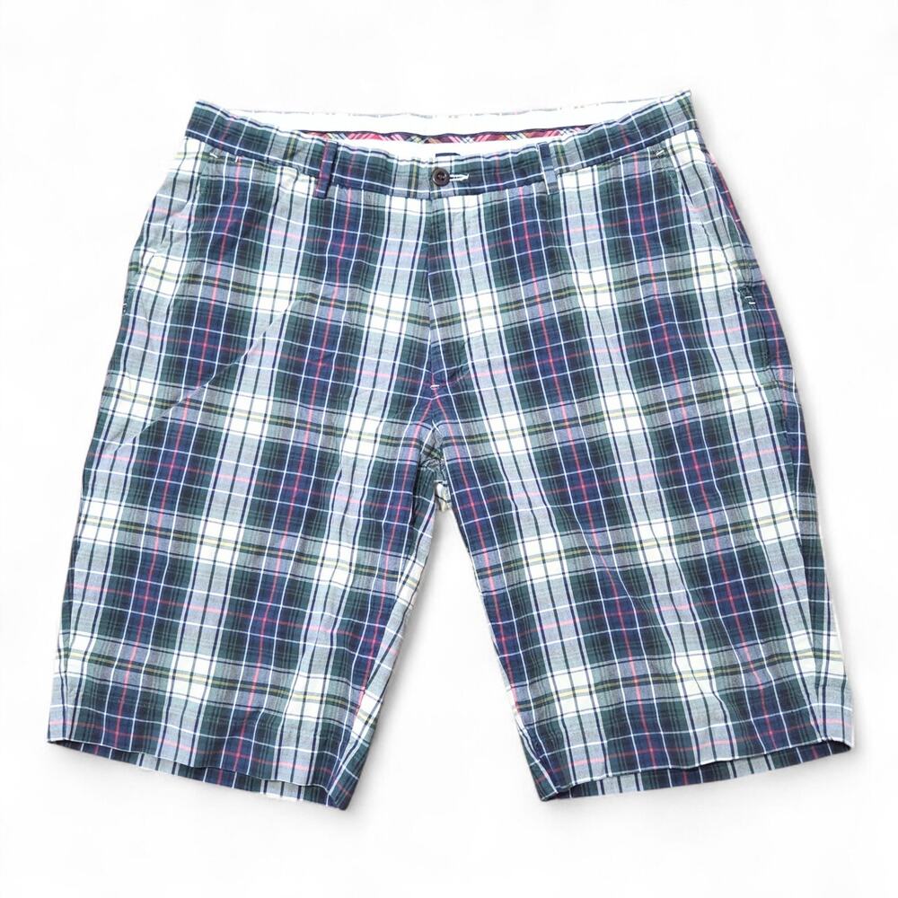 Polo Ralph Lauren Men's 36 Tartan Plaid Shorts Green Blue Black Watch Cotton